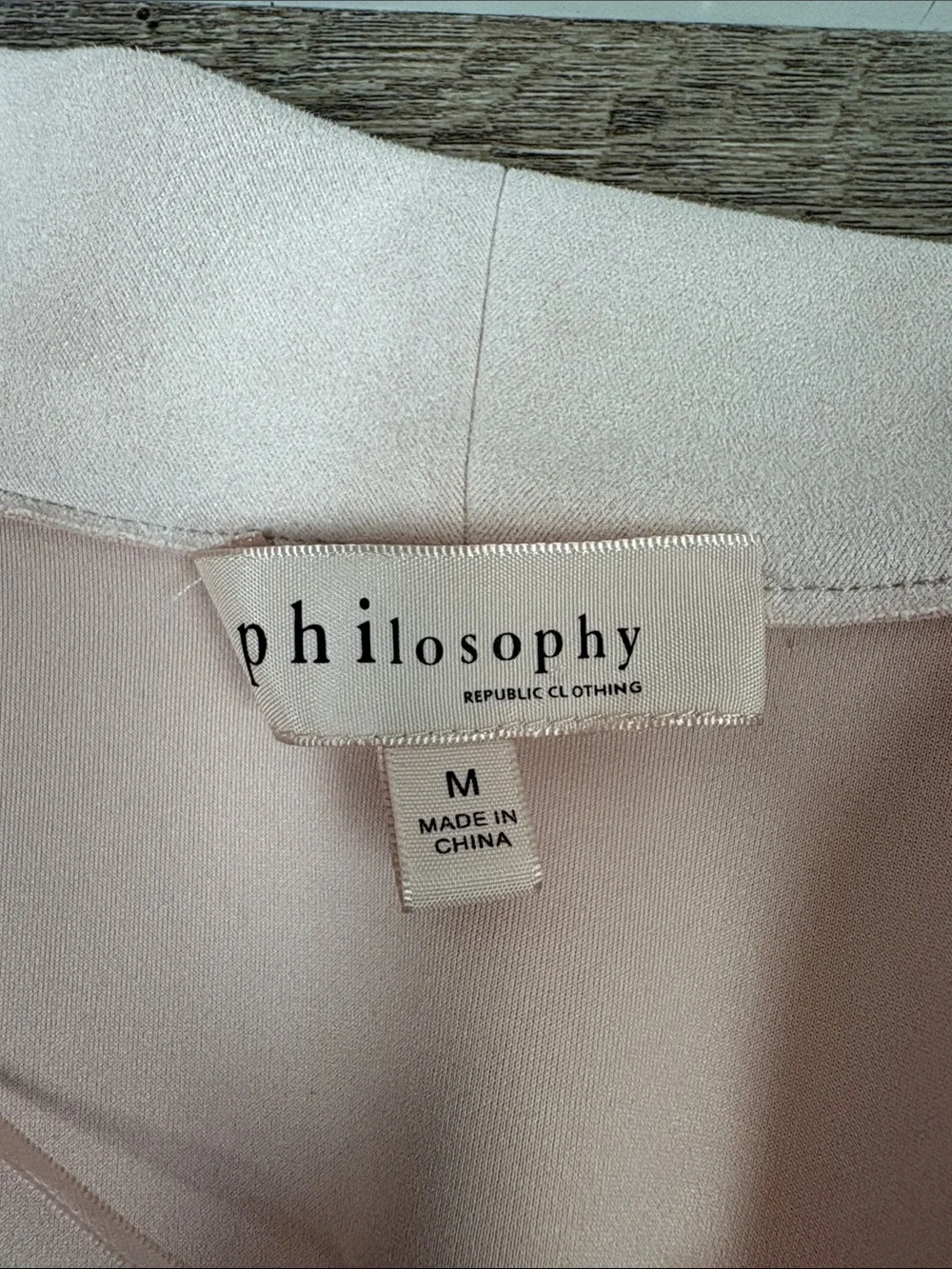 Philosophy Republic Clothing Faux Suede Open Front Cardigan Jacket Blush Pink M